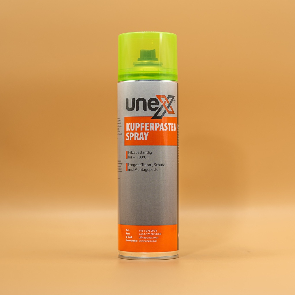UNEX Kupferpasten Spray 500ml – Hochtemperatur Kupferspray für KFZ & Werkstatt