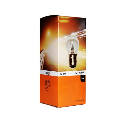 [UNEX10044] P21W-5W 12V 10´er Pack 